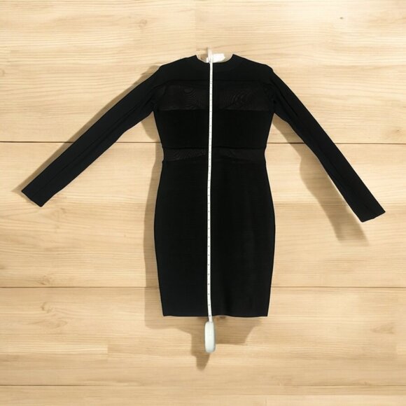 Marciano for Guess Black Long Sleeve Sheer Spandex Dress | Size Small (4/6) - Picture 7 of 10